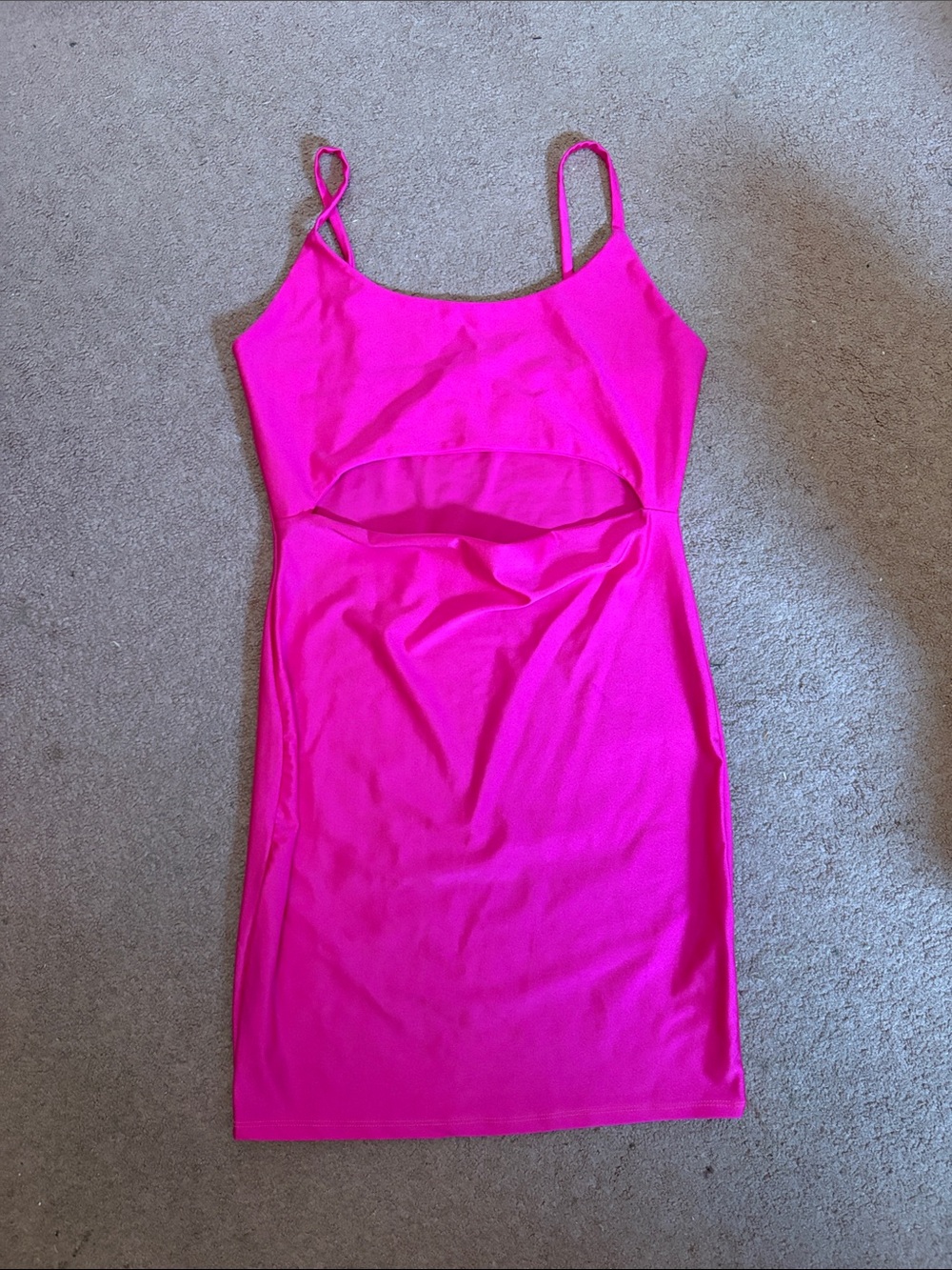 Fashion Nova Hot Pink Spaghetti Strap Dress